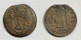 GUBBIO. Stato Pontificio. Alessandro VII (1655-1667). Quattrino con San Paolo

BB