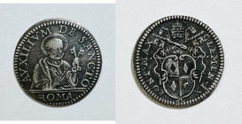 ROMA. STATO PONTIFICIO. Clemente IX (1667-1669). Grosso "san Pietro". Munt. 11; Ag; 1,43gr

BB+