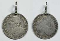 ROMA. STATO PONTIFICIO. Clemente XIII (1758 - 1769). Doppio Giulio 1760 con Appiccagnolo d'epoca Munt 17; Ag; 5,46gr.

BB