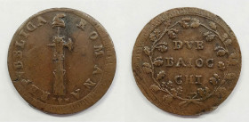 ROMA. Prima Repubblica Romana (1798-1799). 2 Baiocchi, senza data (6Â° tipo; sigle T.M.) Bruni 5 ; Cu

BB