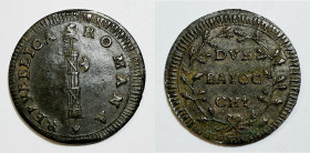 ROMA. Prima Repubblica Romana (1798-1799). 2 baiocchi. Cu; 18,14gr

qSPL