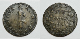 ROMA. Prima Repubblica Romana (1798-1799). 2 baiocchi. Cu; 13,14gr

BB