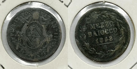 ROMA. STATO PONTIFICIO. Pio IX (1846-1870). Mezzo Baiocco 1848 An. III Gig. 239 ; Cu

BB+

 RARA