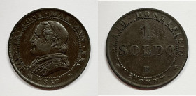 ROMA. STATO PONTIFICIO. Pio IX (1846-1870). 1 soldo 1867. Gig.326; Cu; 5 gr

BB/SPL