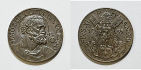 VATICANO. Pio XI (1929-1939). 10 centesimi 1935 Gig 71; Cu; 5,38gr.

qFDC