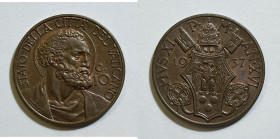 VATICANO. Pio XI (1929-1938). 10 centesimi 1937. Gig. 73; Cu

FDC rosso