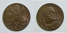 VATICANO. Pio XI (1929-1938). 10 centesimi 1937. Gig. 73; Cu 

FDC rosso