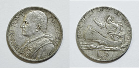 VATICANO. Pio XI (1929-1938). 5 lire 1937. Gig.28; Ag; 5gr

SPL