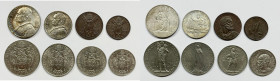 VATICANO. Pio XI (1929-1939). Serie di 8 valori 1937, anno XVI, da 10, 5 lire (Ag); 2, 1 lira, 0,50, 0,20 centesimi (Ni); 10, 5 centesimi (Cu)

FDC