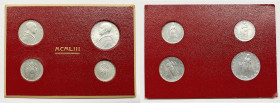 VATICANO. Pio XII (1939-1958). Serie di 4 valori 1953, anno XV, da 10, 5, 2, 1 lira. It. In astuccio d'epoca.

FDC