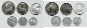 VATICANO. Pio XII (1939-1958). Serie di 6 valori 1956, anno XVIII, da 100, 50 lire (Ac); 10, 5, 2, 1 lira (It).

FDC