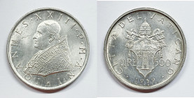 VATICANO. Giovanni XXIII (1958-1963). 500 lire 1959, anno I. Ag

FDC