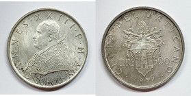 VATICANO. Giovanni XXIII (1958-1963). 500 lire 1960, anno II. Ag

FDC
