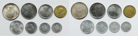 VATICANO. Giovanni XXIII (1958-1963). Serie di 8 valori 1960, anno II, da 500 lire (Ag); 100, 50 lire (Ac); 20 lire (Ba); 10, 5, 2, 1 lira (It). Gig. ...