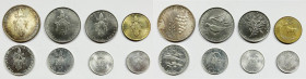 VATICANO. Paolo VI (1963-1978). Serie di 8 valori 1972, anno X, da 500 lire (Ag); 100, 50 lire (Ac); 20 lire (Ba); 10, 5, 2, 1 lira (It). Gig. 285

...
