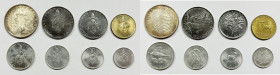 VATICANO. Paolo VI (1963-1978). Serie di 8 valori 1974, anno XII, da 500 lire (Ag); 100, 50 lire (Ac); 20 lire (Ba); 10, 5, 2, 1 lira (It). Gig. 287
...