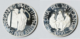 VATICANO. Giovanni Paolo II (1978-2005). 2000 lire 2000, anno santo. Gig. 341. Ag

PROOF