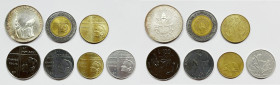VATICANO. Giovanni Paolo II (1978-2005). Serie di 7 valori 1983, anno V, da 1000 lire (Ag); 500 lire (Ac-Br); 200 lire (Ba); 100, 50 lire (Ac); 20 lir...