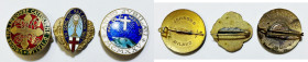 Lotto di 3 spille religiose in Ae dorato e smalti.

SPL