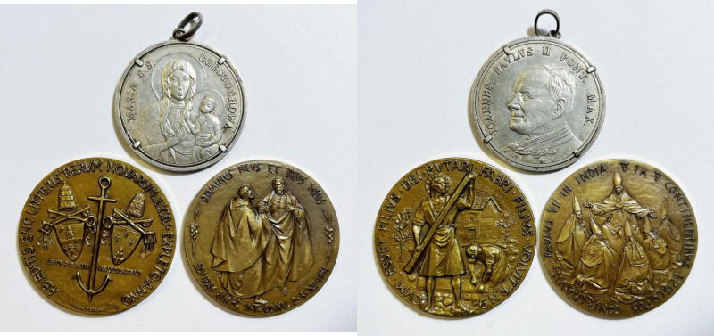 VATICANO. Lotto di 3 medaglie varie di Paolo VI e Giovanni Paolo II.

SPL/FDC
