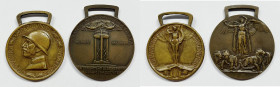 REGNO D'ITALIA. Medaglia coniata nel "Bronzo Nemico" 1918; Medaglia interalleata 1919. Lotto di 2 esemplari. Ae

SPL