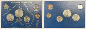 AUSTRALIA.Elisabetta II. Serie Divisionale Decimale da cent ai 50 cent

FDC

 In Blister Card Intercoins