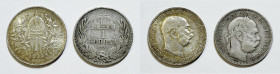 AUSTRIA. Francesco Giuseppe (1848-1916). Lotto di 2 monete. Corona 1895, 1915. Ag

BB+
