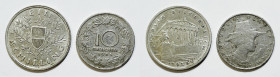 AUSTRIA. Lotto di 2 monete. 1 scellino 1925, 10 groschen 1925. Metalli e conservazioni varie.

Varie