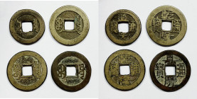 CINA. Impero. Cash. Lotto di 4 esemplari.

BB
