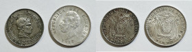 ECUADOR. Lotto di due monete. Decimo di sucre 1916 (Ag), 5 centesimi 1924. Conservazioni e metalli vari.

Varie