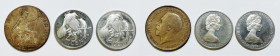 INGHILTERRA. Lotto di 3 monete. 25 cent Isole Vergini del 1974 e 1975, e 1 penny 1912. Conservazione e Metalli vari

Varie