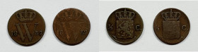 OLANDA. Lotto di 2 monete da 1/2 cent. William III Cu; Date, peso, titolo e condizioni varie

Varie

 condizioni varie