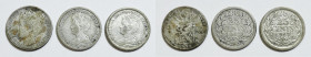 OLANDA. Guglielmina (1890-1948). Lotto di 3 monete. 1/4 gulden 1900, 25 centesimi 1912, 1917. Ag

MB