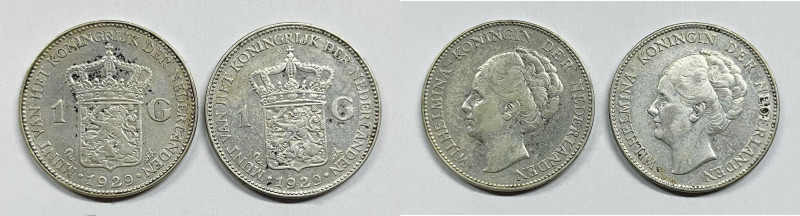 OLANDA. Lotto di 2 monete da 1 Gulden. Guglielmina. Ag;

Varie

 condizioni ...