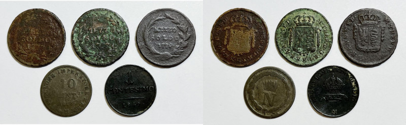 MILANO. Lotto di 5 monete. Epoche, conservazioni e metalli vari.

Varie