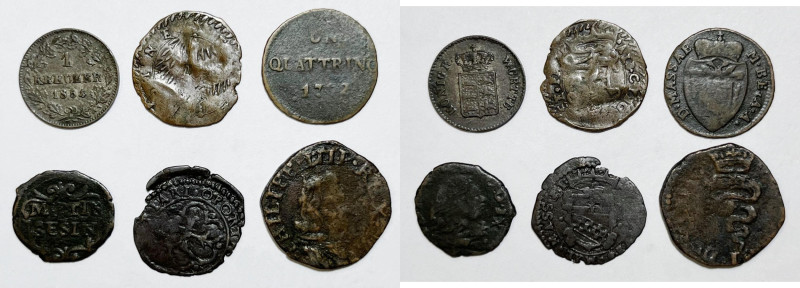 ZECCHE ITALIANE. Lotto di 6 monete. Epoche, conservazioni e metalli vari.

Var...
