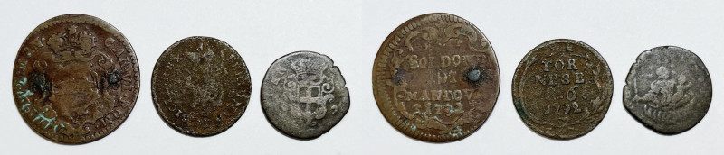 ZECCHE ITALIANE. MANTOVA. NAPOLI. GENOVA. Lotto di 3 monete. Epoche, conservazio...