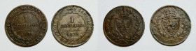 REGNO DI SARDEGNA. TORINO. Carlo Felice (1821-1831). 1 centesimi 1826. Lotto di 2 esemplari. Gig.112; Cu

MB