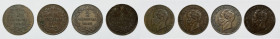 REGNO D'ITALIA. MILANO. Vittorio Emanuele II (1861-1878). Lotto di 4 esemplari. 2 centesimi 1867. Gig. 110; Cu

qBB/BB