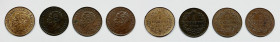 REGNO D'ITALIA. Vittorio Emanuele II (1861-1878). 1 centesimo 1861 M, 1862 N, 1867 M, 1867 M. Lotto di 4 esemplari Cu

Da qSPL a FDC