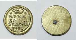 SPAGNA. Ferdinando VI Peso da mezza doppia 1750 Ottone; 335 gr

SPL