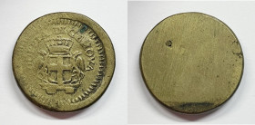 GENOVA. Antico peso monetale con stemma "DOPPIA DI GENOVA". Ae; 25,23 gr

SPL