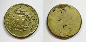 GENOVA. Antico peso monetale con stemma "DOPPIA GENOVA". Ae; 12,64 gr

SPL