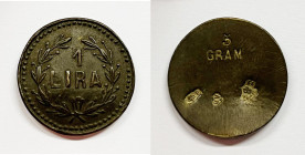 ITALIA. XIX secolo. Peso monetale da 1 lira. Ae; 5 gr

SPL