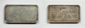 Lingotto in argento 999 Ag 999; 10,00 gr

-