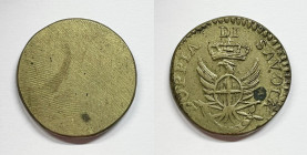 REGNO DI SARDEGNA. Antico peso monetale " DOPPIA DI SAVOIA ". Ae; 9,16 gr

SPL