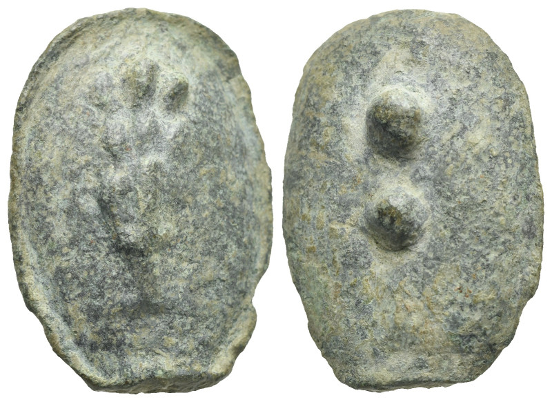 Greek. Umbria. Uncertain (Volsinii?). Circa 225-213 BC. Cast Sextans (Bronze, 22...