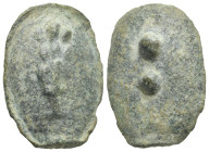 Greek. Umbria. Uncertain (Volsinii?). Circa 225-213 BC. Cast Sextans (Bronze, 22.50 x 30.57 mm, 22.4 g). Club. Rev. Two pellets. ICC 199. HN Italy 54....