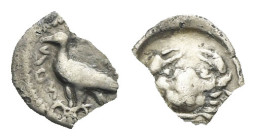 Greek. Sicily. Eryx. Circa 480-472 BC. Litra (Silver, 7.71 mm, 0.38 g). [ΕRVΚΙ] – ИOИ, Eagle standing left with closed wings. Rev. Crab. HGC 2, 296. C...