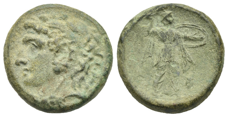 Greek. Sicily. Syracuse, Pyrrhos, 278-276 BC. (Bronze, 21.42 mm, 8.97 g). [ΣΥΡΑΚ...